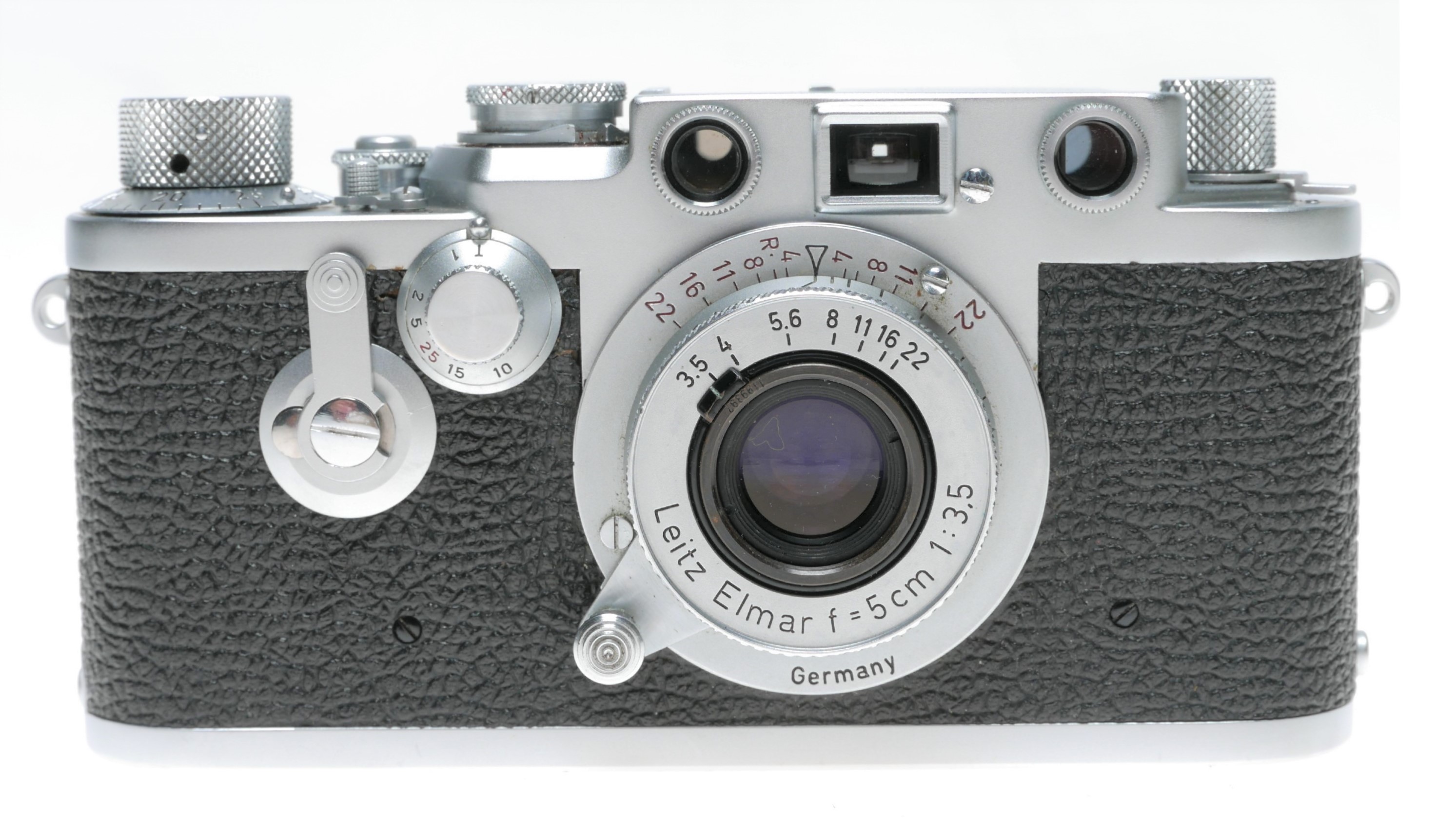 Leica IIIf camera Red Scale Elmar 3.5/50mm self timer boxed | eBay UK