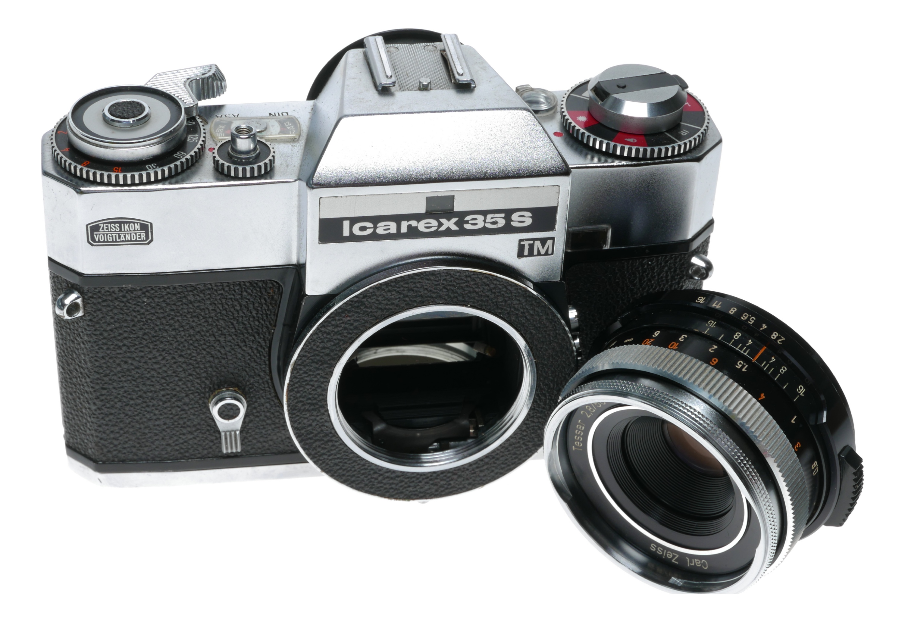Zeiss Ikon Icarex 35 S TM SLR Film Camera M42 Tessar 2.8/50 in