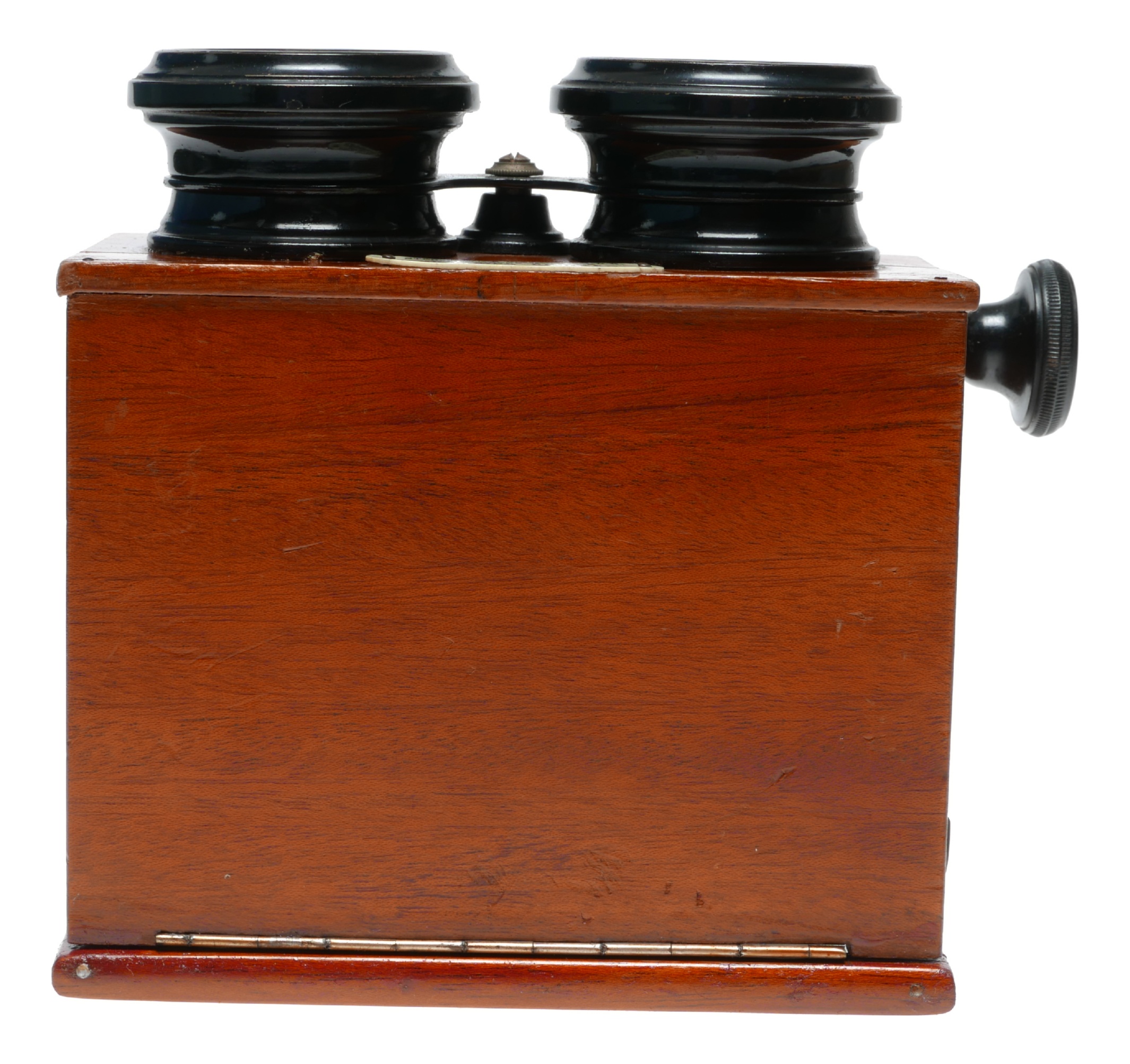 Visionneuse Stéréoscopique Jules Richard Acajou, Format 6x18, Pour Vues Sur Verre Et Carton