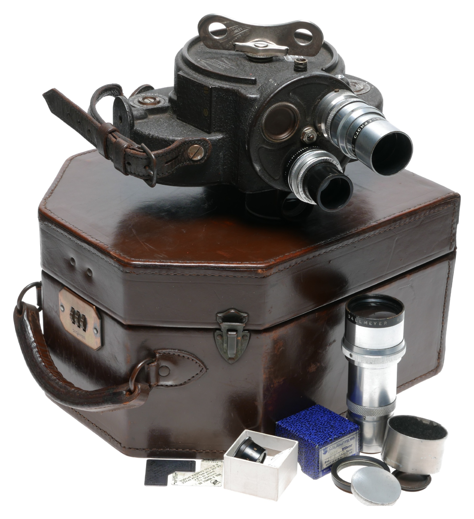 Bell Howell Filmo 70-DA 16mm Cine Camera Dallmeyer 6 in F4.5 3 in