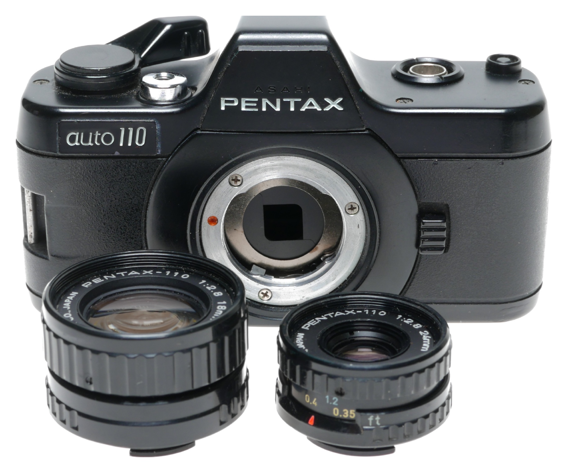 Asahi Pentax Auto-110 Subminiature Film Camera 2.8/24mm 18mm